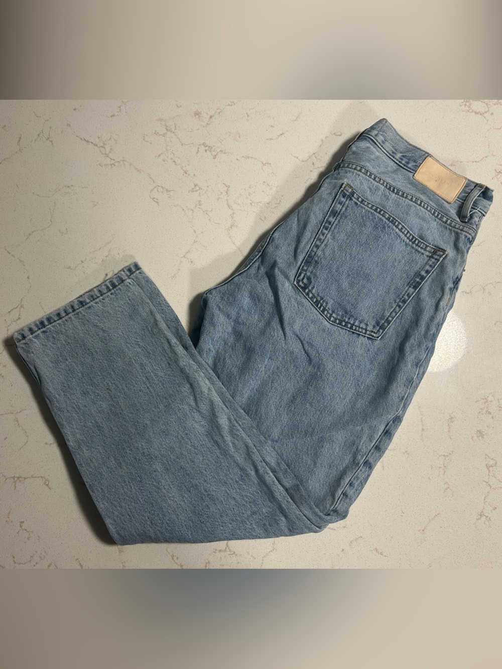 Everlane Straight Jeans in Light Blue Denim